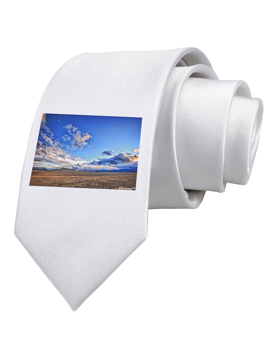 Garden of the Gods Colorado Printed White Necktie