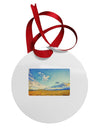 Garden of the Gods Watercolor Circular Metal Ornament-Ornament-TooLoud-White-Davson Sales