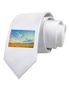 Garden of the Gods Watercolor Printed White Necktie