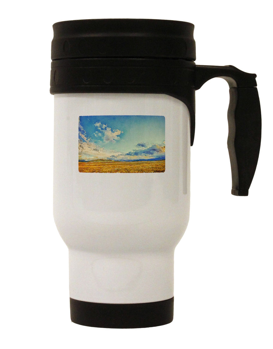 Garden of the Gods Watercolor Stainless Steel 14oz Travel Mug-Travel Mugs-TooLoud-White-Davson Sales