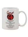 Garnet Birthstone 11 oz Coffee Mug - Crafted by a Drinkware Expert-11 OZ Coffee Mug-TooLoud-White-Davson Sales