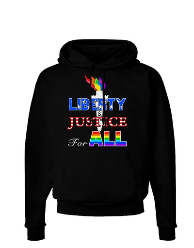 Gay Equality Liberty Justice for All Dark Hoodie Sweatshirt-Hoodie-TooLoud-Black-Small-Davson Sales