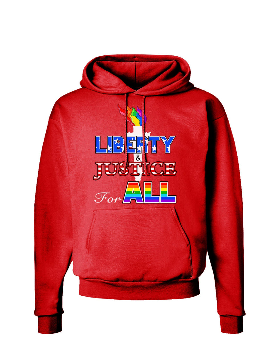 Gay Equality Liberty Justice for All Dark Hoodie Sweatshirt-Hoodie-TooLoud-Black-Small-Davson Sales