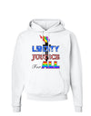 Gay Equality Liberty Justice for All Hoodie Sweatshirt-Hoodie-TooLoud-White-Small-Davson Sales