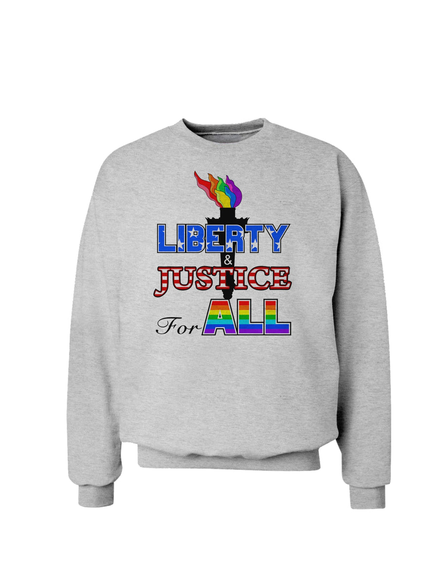 Gay Equality Liberty Justice for All Sweatshirt-Sweatshirts-TooLoud-White-Small-Davson Sales