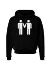 Gay Men Holding Hands Symbol Dark Hoodie Sweatshirt-Hoodie-TooLoud-Black-Small-Davson Sales
