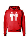 Gay Men Holding Hands Symbol Dark Hoodie Sweatshirt-Hoodie-TooLoud-Red-Small-Davson Sales