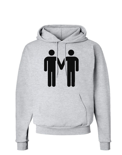 Gay Men Holding Hands Symbol Hoodie Sweatshirt-Hoodie-TooLoud-AshGray-Small-Davson Sales