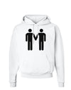 Gay Men Holding Hands Symbol Hoodie Sweatshirt-Hoodie-TooLoud-White-Small-Davson Sales