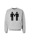 Gay Men Holding Hands Symbol Sweatshirt-Sweatshirts-TooLoud-AshGray-Small-Davson Sales