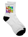 Gay Pride Adult Short Socks - Celebrate Love with Style - TooLoud-Socks-TooLoud-White-Ladies-4-6-Davson Sales