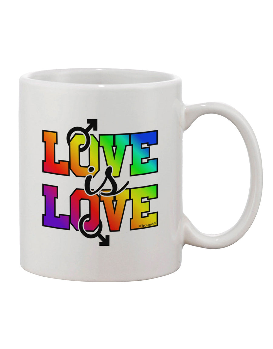 Gay Pride Love Is Love Printed 11 oz Coffee Mug - Expert Drinkware TooLoud-11 OZ Coffee Mug-TooLoud-White-Davson Sales