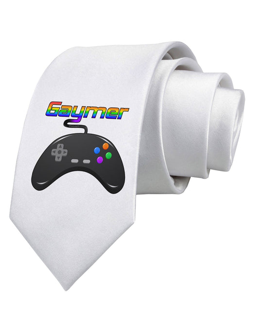 Gaymer Color Printed White Necktie