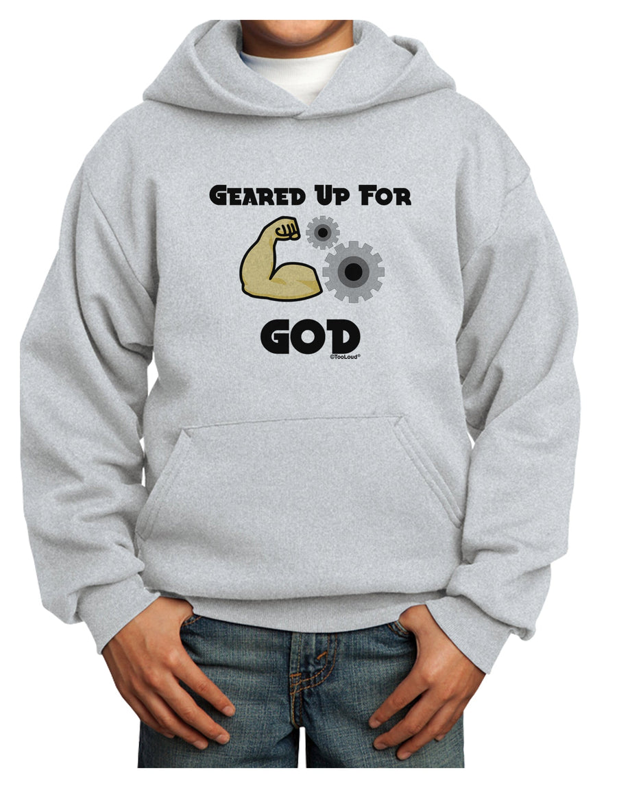 Geared Up For God Youth Hoodie Pullover Sweatshirt by TooLoud-Youth Hoodie-TooLoud-White-XS-Davson Sales