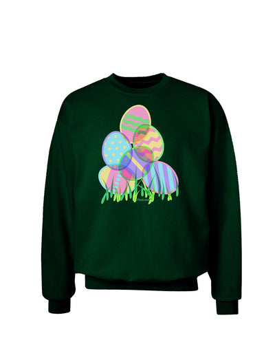 Gel Look Easter Eggs Adult Dark Sweatshirt-Sweatshirts-TooLoud-Deep-Forest-Green-Small-Davson Sales