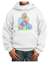 Gel Look Easter Eggs Youth Hoodie Pullover Sweatshirt-Youth Hoodie-TooLoud-White-XS-Davson Sales