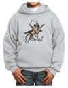 Gemini Illustration Color Youth Hoodie Pullover Sweatshirt-Youth Hoodie-TooLoud-Ash-XS-Davson Sales