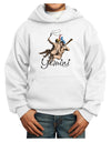 Gemini Illustration Color Youth Hoodie Pullover Sweatshirt-Youth Hoodie-TooLoud-White-XS-Davson Sales