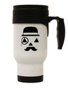 Gentleman Jack-o-lantern Stainless Steel 14oz Travel Mug-Travel Mugs-TooLoud-White-Davson Sales