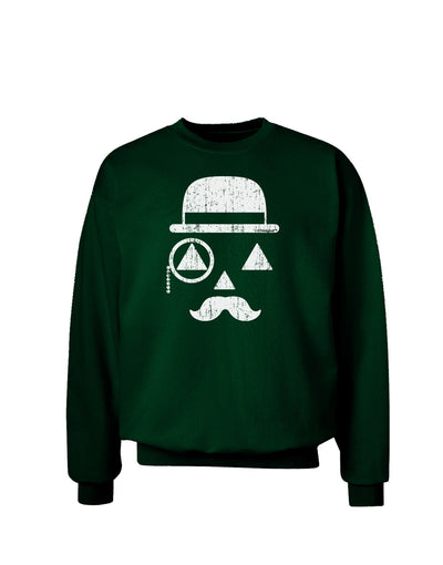 Gentleman Pumpkin Distressed Adult Dark Sweatshirt-Sweatshirts-TooLoud-Deep-Forest-Green-Small-Davson Sales