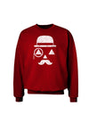 Gentleman Pumpkin Distressed Adult Dark Sweatshirt-Sweatshirts-TooLoud-Deep-Red-Small-Davson Sales