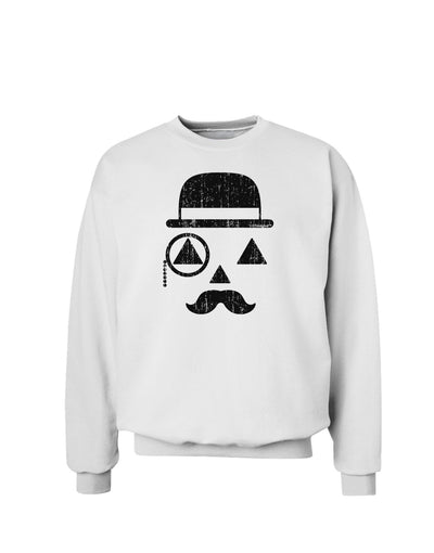 Gentleman Pumpkin Distressed Sweatshirt-Sweatshirts-TooLoud-White-Small-Davson Sales