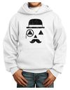 Gentleman Pumpkin Distressed Youth Hoodie Pullover Sweatshirt-Youth Hoodie-TooLoud-White-XS-Davson Sales