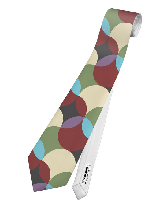 Geometric Abstract AOP Printed White Necktie All Over Print by TooLoud