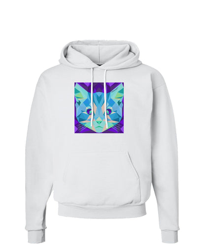 Geometric Kitty Inverted Hoodie Sweatshirt-Hoodie-TooLoud-White-Small-Davson Sales