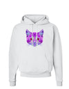 Geometric Kitty Purple Hoodie Sweatshirt-Hoodie-TooLoud-White-Small-Davson Sales