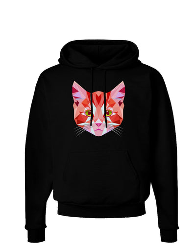 Geometric Kitty Red Dark Hoodie Sweatshirt-Hoodie-TooLoud-Black-Small-Davson Sales