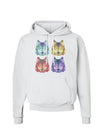 Geometric Wolf Head Pop Art Hoodie Sweatshirt-Hoodie-TooLoud-White-Small-Davson Sales