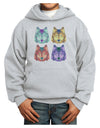 Geometric Wolf Head Pop Art Youth Hoodie Pullover Sweatshirt-Youth Hoodie-TooLoud-Ash-XS-Davson Sales