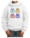 Geometric Wolf Head Pop Art Youth Hoodie Pullover Sweatshirt-Youth Hoodie-TooLoud-White-XS-Davson Sales