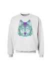 Geometric Wolf Head Sweatshirt by TooLoud-Sweatshirts-TooLoud-White-Small-Davson Sales