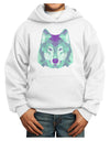 Geometric Wolf Head Youth Hoodie Pullover Sweatshirt by TooLoud-Youth Hoodie-TooLoud-White-XS-Davson Sales