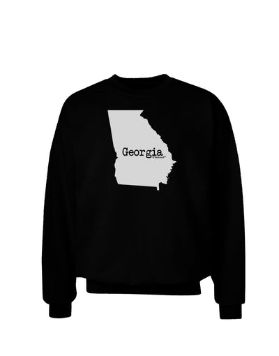 Georgia - United States Shape Adult Dark Sweatshirt by TooLoud-Sweatshirts-TooLoud-Black-Small-Davson Sales