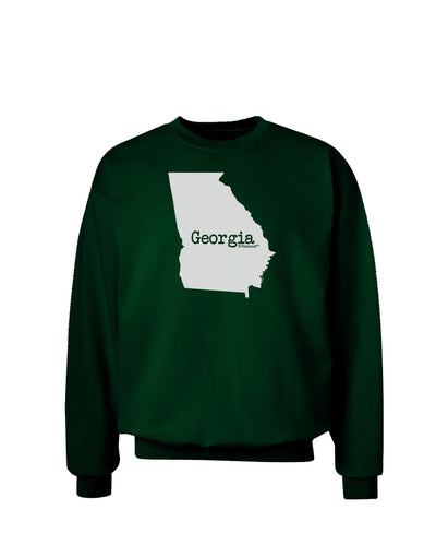 Georgia - United States Shape Adult Dark Sweatshirt by TooLoud-Sweatshirts-TooLoud-Deep-Forest-Green-Small-Davson Sales