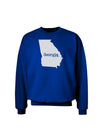 Georgia - United States Shape Adult Dark Sweatshirt by TooLoud-Sweatshirts-TooLoud-Deep-Royal-Blue-Small-Davson Sales