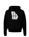 Georgia - United States Shape Dark Hoodie Sweatshirt by TooLoud-Hoodie-TooLoud-Black-Small-Davson Sales