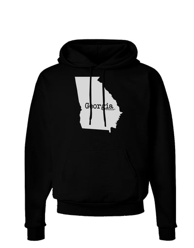 Georgia - United States Shape Dark Hoodie Sweatshirt by TooLoud-Hoodie-TooLoud-Black-Small-Davson Sales