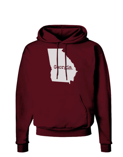 Georgia - United States Shape Dark Hoodie Sweatshirt by TooLoud-Hoodie-TooLoud-Maroon-Small-Davson Sales