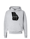 Georgia - United States Shape Hoodie Sweatshirt by TooLoud-Hoodie-TooLoud-AshGray-Small-Davson Sales