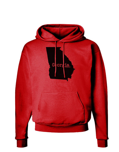 Georgia - United States Shape Hoodie Sweatshirt by TooLoud-Hoodie-TooLoud-Red-Small-Davson Sales