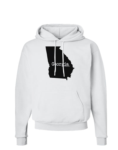 Georgia - United States Shape Hoodie Sweatshirt by TooLoud-Hoodie-TooLoud-White-Small-Davson Sales