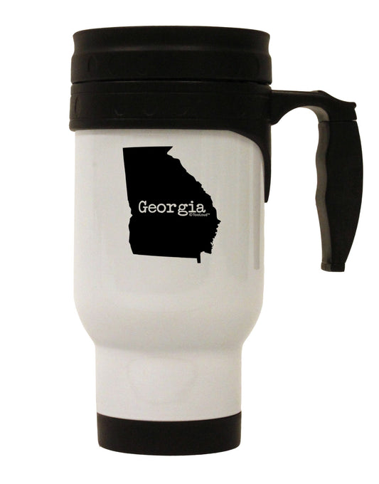Georgia - United States Shape Stainless Steel 14oz Travel Mug-Travel Mugs-TooLoud-White-Davson Sales