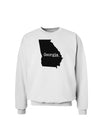 Georgia - United States Shape Sweatshirt by TooLoud-Sweatshirts-TooLoud-White-Small-Davson Sales