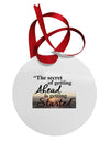 Getting Ahead Mark Twain Circular Metal Ornament-Ornament-TooLoud-White-Davson Sales