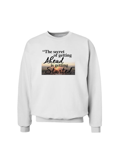 Getting Ahead Mark Twain Sweatshirt-Sweatshirts-TooLoud-White-Small-Davson Sales