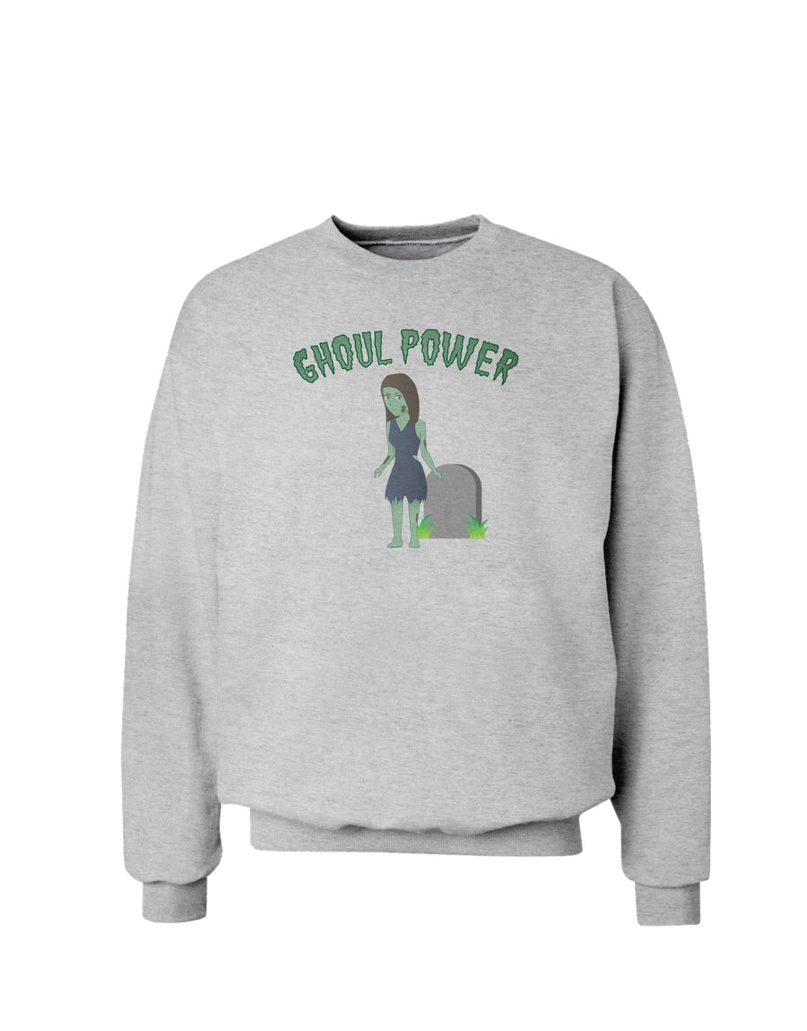 Ghoul Power - Funny Halloween Sweatshirt-Sweatshirts-TooLoud-White-Small-Davson Sales